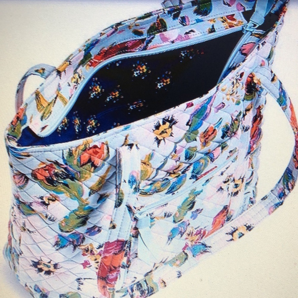 VERA BRADLEY SMALL SEA AIR FLORAL TOTE BAG NWT - Picture 8 of 9